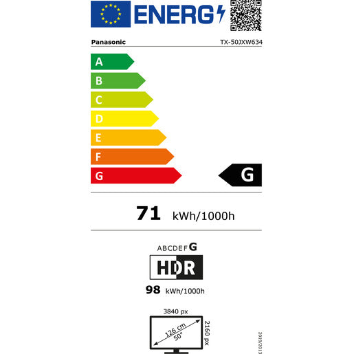 Panasonic Fernseher 50 Zoll TV, 4K Ultra HD- HDR TX-50JXW634 Panasonic Fernseher 50 Zoll TV, 4K Ultra HD- HDR TX-50JXW634